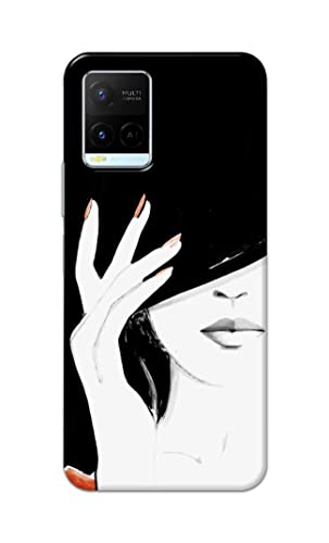 Image of PRINTFIDAA Photo of Beautiful Girl Hard Back Cover for Vivo Y21 (2021) / Y33S Back Cover -(P6) KAT1005