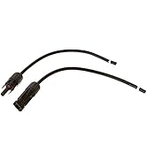 Renogy One Pair of 9In 12AWG Adaptor Kit Solar Cable Wire PV with Female & Male Connectors Connec...