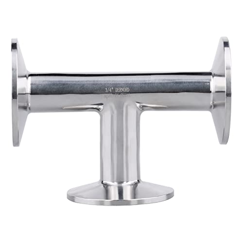 DERNORD Clamp Tee 3 Way Stainless Steel 304 Sanitary Fitting Fits 6