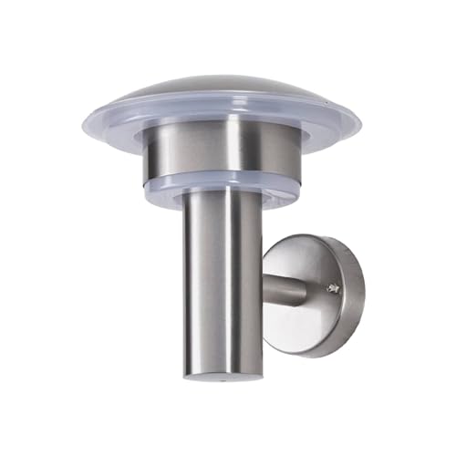 Lindby LED Outdoor Wall Light Lillie (Modern) in Silver Made of Stainless Steel (1 Light Source,) from wall lamp for Exterior/Interior Walls, House Terrace und Balcony