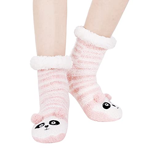 Image of Chassic Sherpa Lined Slipper Socks for Women, Non-Slip Cozy Winter House Socks, Soft Fuzzy Socks, Christmas Gifts for Women & Ladies Stocking Stuffers