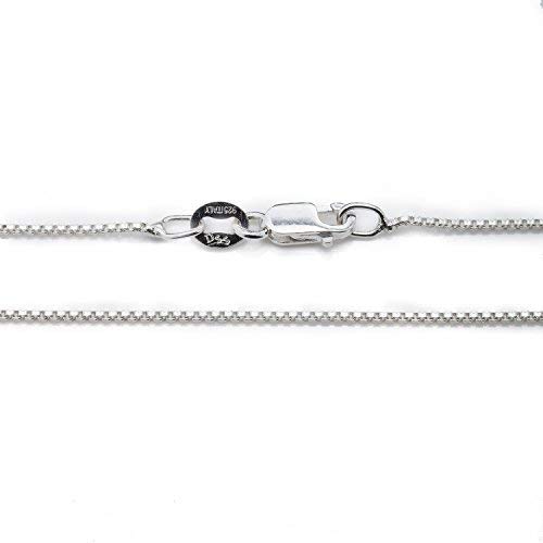 DSS 925 Sterling Silver Necklace for Women, Box Chain 0.8mm, Lobster Claw Clasps, Sterling Silver Chain, Italian Jewelry for Women, 16in - 30in3
