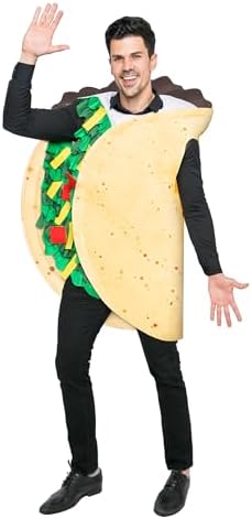 Spooktacular Creations Taco Costume Adult Deluxe Set for Halloween Dress Up Party