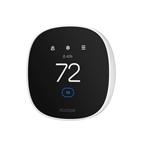 ecobee Smart Thermostat Essential – Energy Star Certified programmable Wi-Fi Thermostat – Works with Siri, Alexa, and Google Assistant