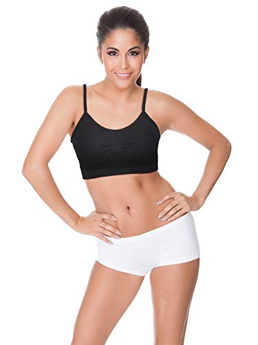 Image of SATINIOR 4 /12 Pieces Bralette Neck Cami Bra Wireless Tank Top Sports Bra for Women