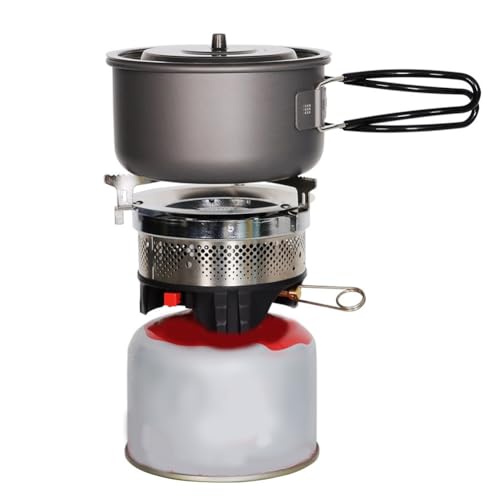 Ensemble de batterie de cuisine de camping pliable et réchaud extérieur isolant