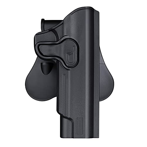 1911 Full Size Holster 5 Inch, Owb Holsters For Colt 1911 / Elite Force 1911 / Kimber 1911 / Rock Island Armory 1911 / Springfield 1911 - Index Finger Released | Adjustable Cant | Autolock -Right Hand #TOP6