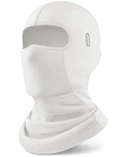 ROXUN Balaclava Cycling Face Mask Summer Cooling Ice Silk Mesh Moto Sun Protection Ski for Men Women White
