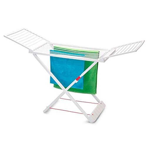 Miniatura 4 de Acan Tradineur - Tendedero Plegable De Resina Con 20 Metros Espacio De Tendido, Soporte Para Tender Ropa, Interior O Exterior Gris, 180 X 108 X 55 Cm