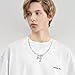 Silver Cross Necklaces for Women Y2K Safety Pin Gothic Cross Cubic Zirconia Pendant Necklace, Aesthetic Necklace Punk Goth Jewelry for Women Men