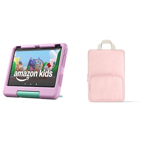 AMAZON FIRE HD 10 KIDS TABLET SLEEVE BUNDLE: Bundle includes Amazon Fire HD 10 Kids tablet (32GB) & Carrying Case (Pink)