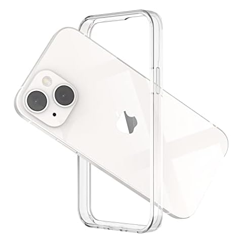 ANHONG Clear Frame Case Compatible with iPhone 13 6.1 inch, Slim Fit Ultra Thin PC + Soft TPU No-Back Phone Case Cover