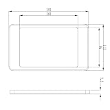 kalb Material für Möbel Lampa podszafkowa LED, 6 W, zestaw czujników, lampa kuchenna, reflektor punktowy do zabudowy, zestaw 3 szt., kolor światła: neutralna biel, wybór: z czujnikiem