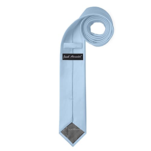 Image of Jacob Alexander Men's Skinny Width 2 inch Solid Color Tie