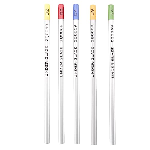 Chaksy 5個 下絵鉛筆 陶器用 熔融ガラス・下釉陶器の加飾用 A