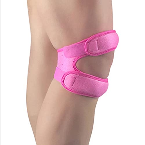 YCSM1 Piece Set of Knee Pads, Rubber Adjustable Breathable Anti-Collision Leg Guards, Protect The Knees and Relieve Knee Pain (Color : Pink)