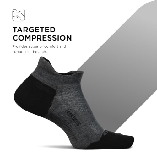 Image of Feetures Elite Max Cushion No Show Tab - Running Socks for Men & Women, Athletic Compression Socks, Moisture Wicking