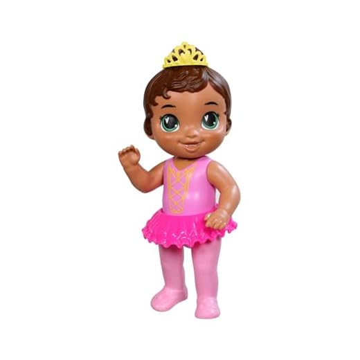 Baby Alive Boneca Princesa Bailarina Bebê de Cabelos Castanhos em plástico 26 cm Brinquedo para meninas e meninos a partir de 3 anos