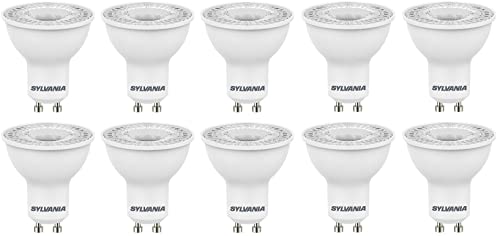 SYLVANIA - Lot de 10 - GU10 Ampoule Spot LED 4.7W (équivalent 50W) Blanc Chaud