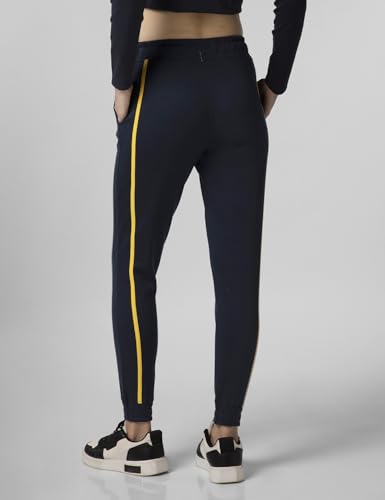 Image of FYLTR Women's Joggers with Side Tape Detailing - Elasticated Waistband | Contrast Drawstring | Elasticated Hem | Trackpants for Women | Winter Joggers for Women