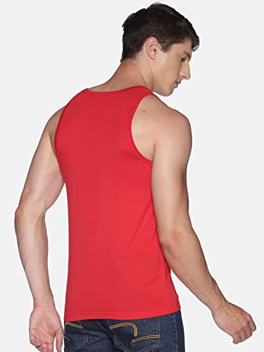 Image of Dollar Men Cotton Casual Assorted Printed Tank Top Vest (Pack of 3)
