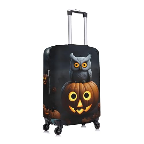 Halloween Owl Ghost Pumpkin 1 Print Luggage Suitcase Cover Protector Luggage Washable Covers With Concealed Zipper3