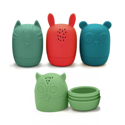 Image of Eco-Friendly Silicone Bathtub Toys for Infants 6-12 Months & Toddlers 1-3 by Toy Appetit
