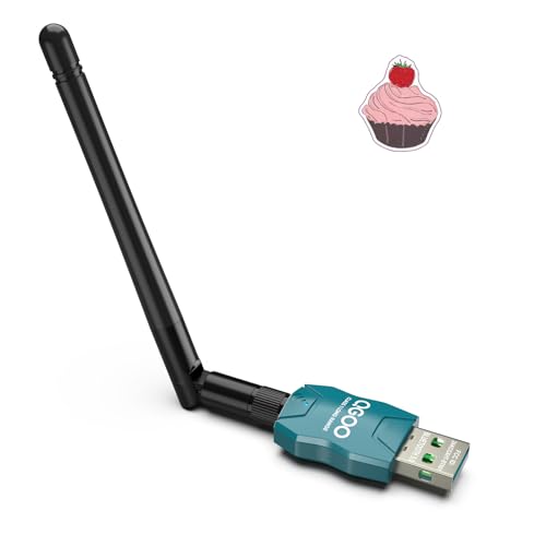 Class 1 Long Range Bluetooth Adapter for PC, QGOO USB Bluetooth Adapter for PC 5.3+EDR, Bluetooth Dongle Bluetooth Receiver Support Windows10/8.1/8/7?green-201?
