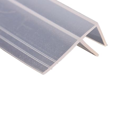 ETOPARS Bath Door Seal Strip Shower Screen Balcony Window Gap Seal Curved Flat Rubber Glass Bottom Frameless Weather 10mm 78" F Shape for 0-20mm Gap