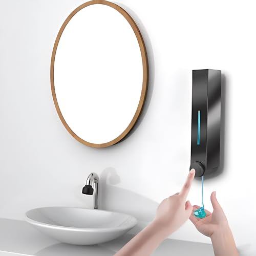 Image of Carnival ABS 420ml Wall Mounted Liquid Black Soap Dispenser | Lotion,Hand Wash,Shampoo,Gel,Soap Dispenser for Bathroom and Washbasin |1 Year Leakage Warranty