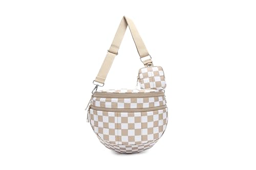 Image of Crossbody Bags for Women, Puffy Bum Bag with Multiple Pockets, Nylon Crossbody Purse for Daily Travel