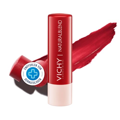 Vichy NaturalBlend, Feuchtigkeitsspendender getönter Lippenbalsam, Regenerierend, Mit Bienenwachs, natürlichen Ölen und Kokosnussbutter, Farbe: red, 4,5 g