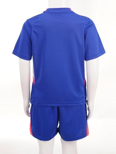 YiZYiF Kids Boys Girls Football Training Uniform Soccer Jersey Tshirts With Sports Shorts Set Piece Tracksuit4