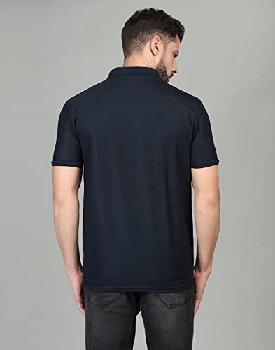 Image of INKKR Men's Casual Polo Neck Half Sleeve Solid T-Shirt (Pack-3)