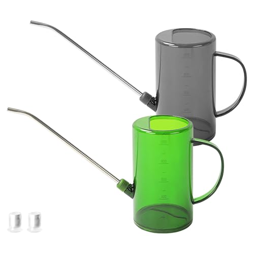 Gießkanne Zimmerpflanzen, 2er Pack Giesskanne Zimmerpflanzen, 1L Klein Gießkanne, Mini Gartengießkanne, Pflanzengießkanne mit Langem Auslauf und Skala für Außen Zimmergießkanne (Grün + Grau) Gießkanne Zimmerpflanzen, 2er Pack Giesskanne Zimmerpflanzen, 1L Klein Gießkanne, Mini Gartengießkanne, Pflanzengießkanne mit Langem Auslauf und Skala für Außen Zimmergießkanne (Grün + Grau)
