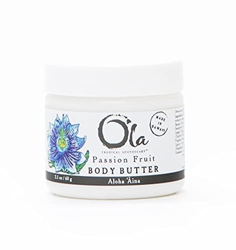 OLA Passion Fruit Body Butter – Moisturizing with Pure Coconut Oil and Hawaiian Plant Extracts - Ideal for Dry Skin - 2.1oz - Image 2