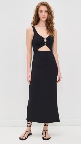 Image of L*Space Camille Dress for Women, Fitted Ribbed Maxi, Ankle Length, Sleeveless Scoop Neck, Side Slit & Waist Cutouts