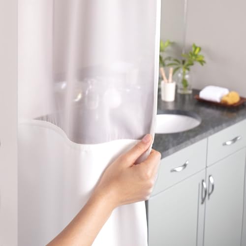 Hookless RBH52BBB01 It’S A Snap! Waffle Shower Curtain thumb #2