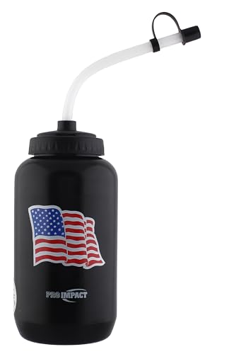 Pro Impact Squeezable Water Bottle Bendable Long Straw - LDPE BPA Free Plastic - Hydration for...