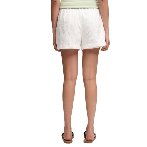 Superdry Cotton Broderie Beach Shorts Pantalones, Off White, 40W Unisex Adulto