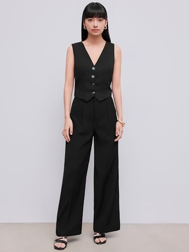 CIDER High Waist Pleated Wide Leg Pants3