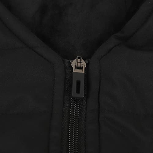 Jaqueta de Aquecimento, Colete Preto Aquecido de Algodão Com Design Triplo Decote Em V Não Sexual pa