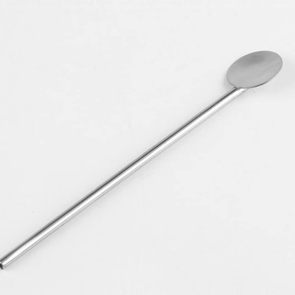 Cuillère de Barman en Acier Inoxydable Cuillère à Paille Ronde Ovale Style Bar Bartending Cuillère Ustensiles