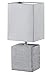 Produktbild Reality Leuchten Tischleuchte mit Keramikfuß, 1x E14 maximal 40 W, 29 cm, Stoffschirm grau R50131087