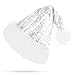 QTKJ Christmas Hat, Santa Hat, Thickened Soft Velvet Fabric, Christmas Gifts for Women and Men, Xmas Hat Suitable for Christmas Eve New Year Party Decorations(Silver Sequin)