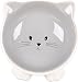 Katzennapf Keramik – 125 ml Ø13,8 cm – Elegante Schale für Katzen in Grau – Flamingo Katzennapf Puzi Grau
