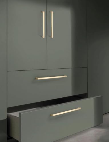 Image of 2 Pack 7.5 Inch Brushed Gold Cabinet Pulls, Kitchen Hardware | Heavy-Duty Solid Zinc, Screws Included, Easy to Install, Sturdy, Solid tactile feel, Modern, Pulls for Drawers Dressers