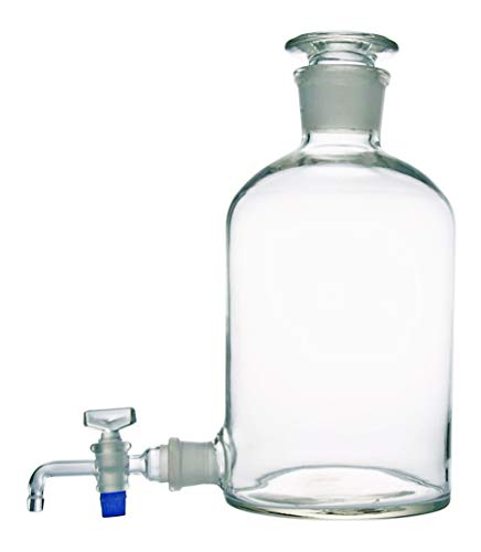 DONLAB MAM-2500 Glass 2500ml Aspirator Bottle with Glass Stopcock and Ground Stopper