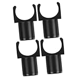 Healeved 4pcs Wheelchair Seat Rail Footplate Parts U-Shaped Rail Guides Footrest Foot Straps Tubing Fit Enhance Stability Comfort for Wheelchair Users
