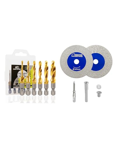 Jeu de forets et tarauds avec disque diamanté SHDIATOOL pour perçage et découpe